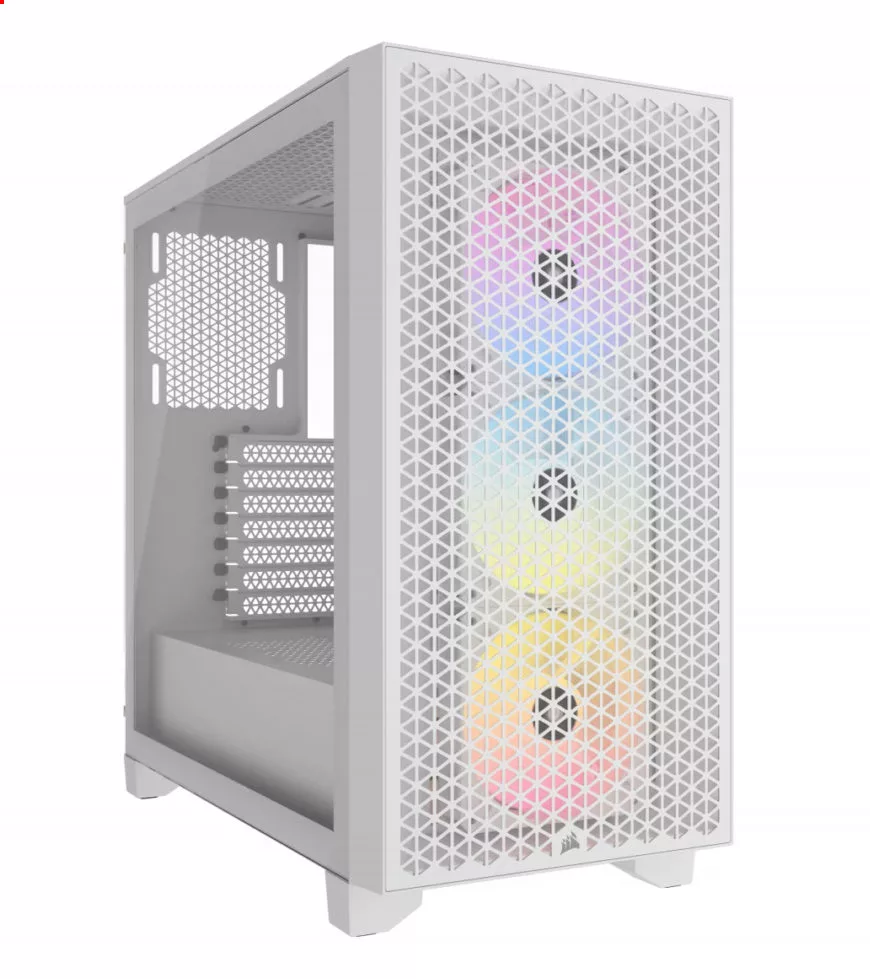 CORSAIR 3000D RGB AIRFLOW Mid-Tower PC Case - White