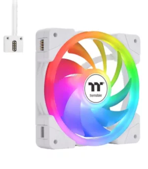 THERMALTAKE 120mm SWAFAN EX12 ARGB Sync PC Cooling Fan White TT Premium Edition (3-Fan Pack)