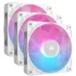 CORSAIR RX120 RGB White 120mm PWM 3 fans Hub included