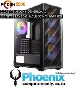 Budget Gaming PC – Ryzen 5-5500 | RTX 5060 | 16GB | 512GB SSD | 650Watt