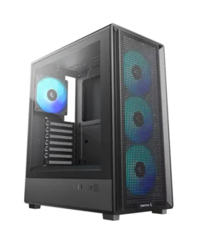 DeepCool CC550 4F ATX Mid-Tower ARGB Gaming Chassis – Black
