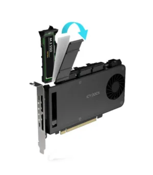 ICYDOCK ExpressSlot Slide MB204MP-1B Removable 4 Bay M.2 NVMe SSD to PCIe 4.0