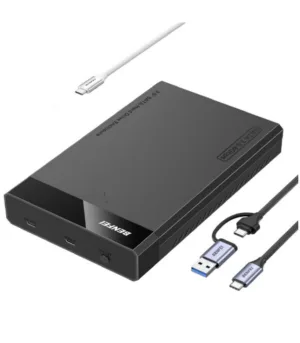 BENFEI USB-A / C 2.5"/3.5" BLACK ENCLOSURE